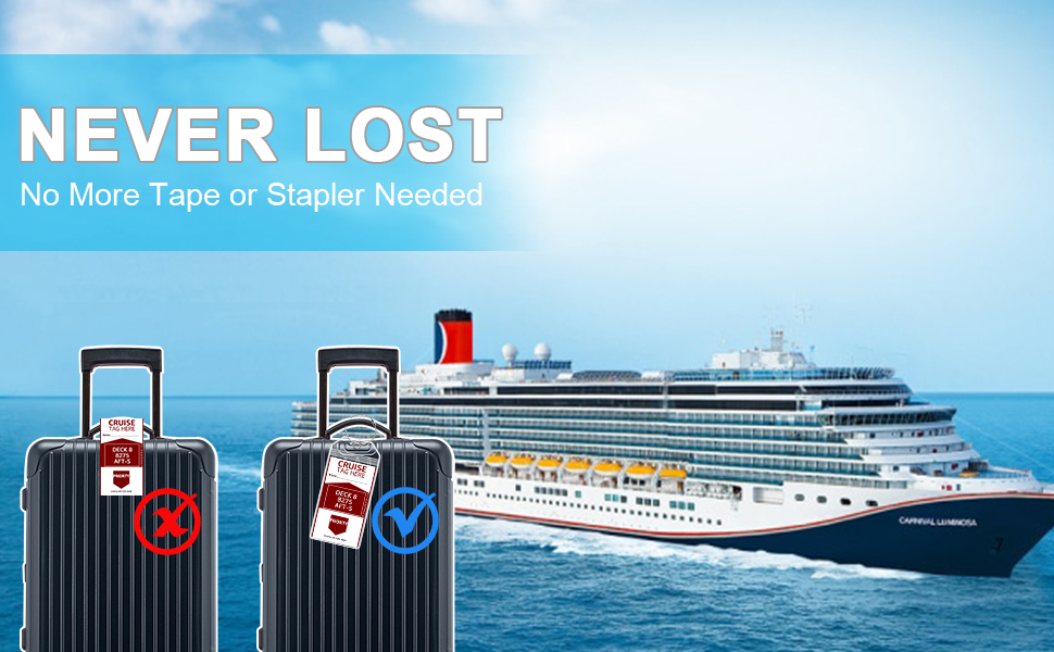 Luggage Tags for Cuise Ships for Carnival, Norwegian, Princess, NCL, Holland America, MSC 2025