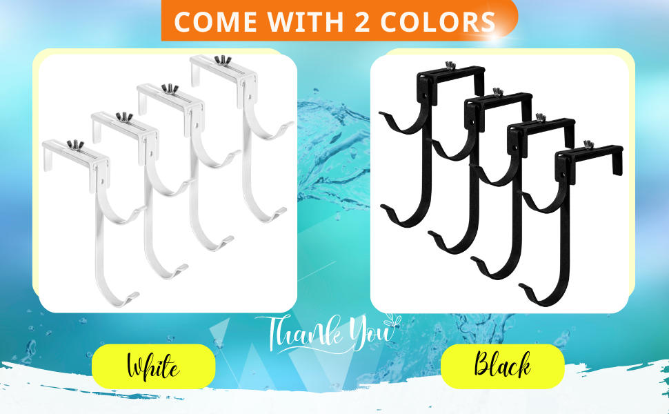 FABILE Adjustable Metal Pool Pole Hanger/Hook, Fency Hook