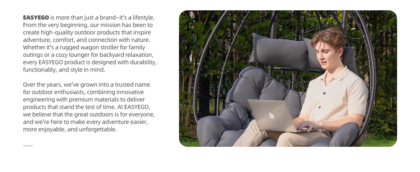 egg chair swing with stand