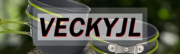 Camping Cookware Set, Lightweight Backpacking Mess Kit with Camping Pots and Pans