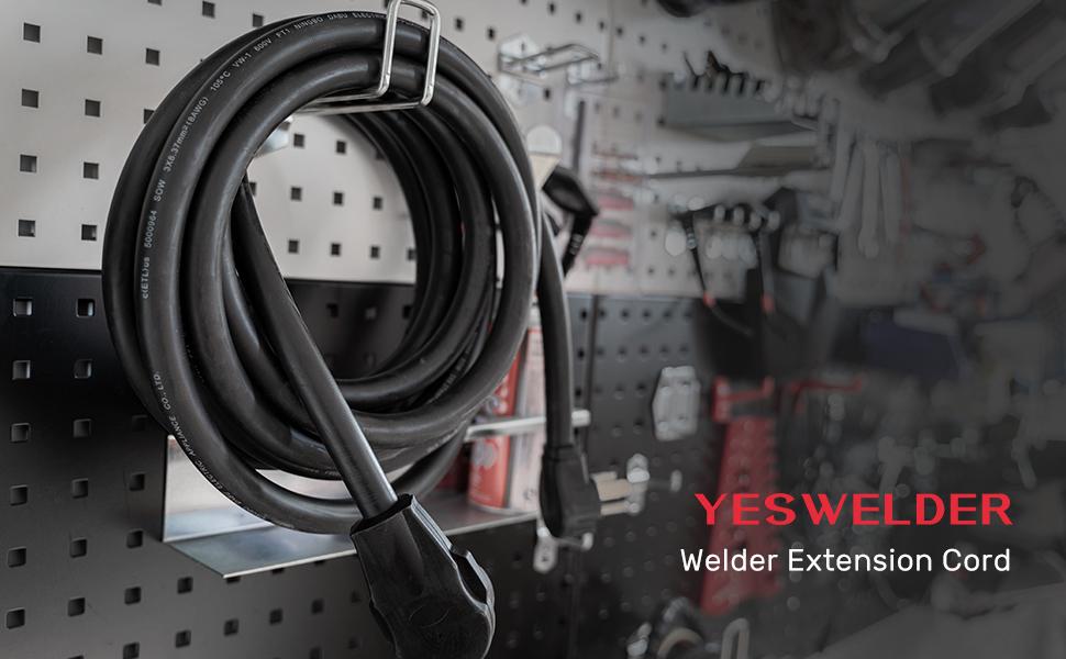 YESWELDER 40ft 220 Volt Welder Extension Cord 10 AWG Power Extension