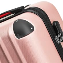 Tectake 4-teiliger roségoldfarbener Reisekoffer - robuste Hartschale, abnehmbare Rollen 360°, ineinander stapelbar, TSA 313fbf90 7500 42df 900e 4cca2749c77e. CR0,0,300,300 PT0 SX220 V1