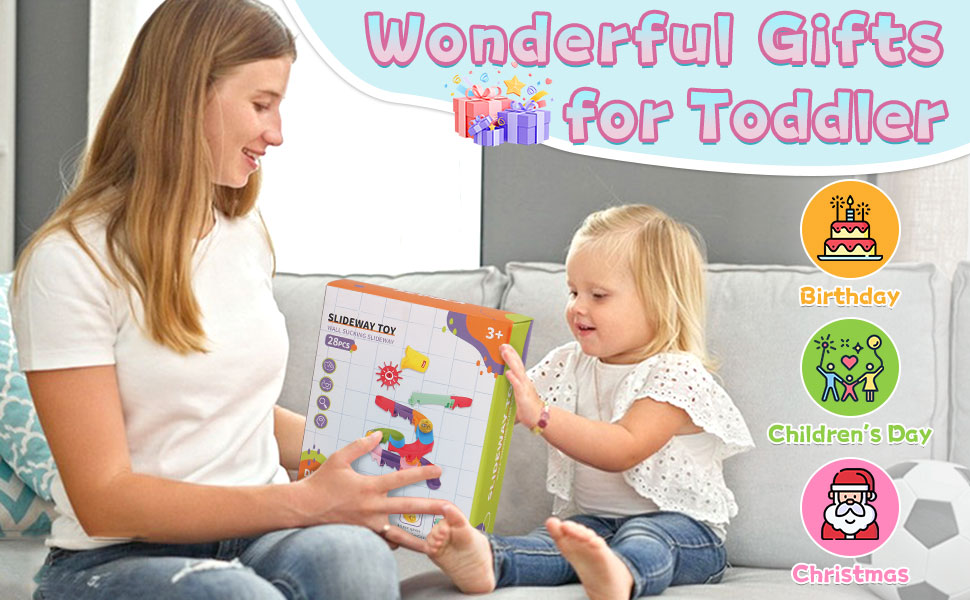 Nuheby Bath Toys for 2 3 4 Year Olds Gifts, Kids Bath Toys Upgraded Bigger Balls Track Game Shower Toys Water Slide with Powerful Suction Cups Water Toys DIY Bathtub Baby Toddler Bath Toys Mould Free 25 bath toys for 2 year olds