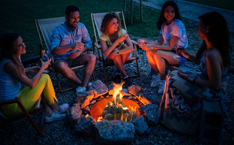 15 Pack Ceramic Fire Balls, 3 Inch Fiber Round Fire Stones