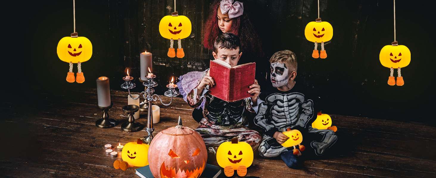 Cute Pumpkin Night Light for Kids Halloween Gifts