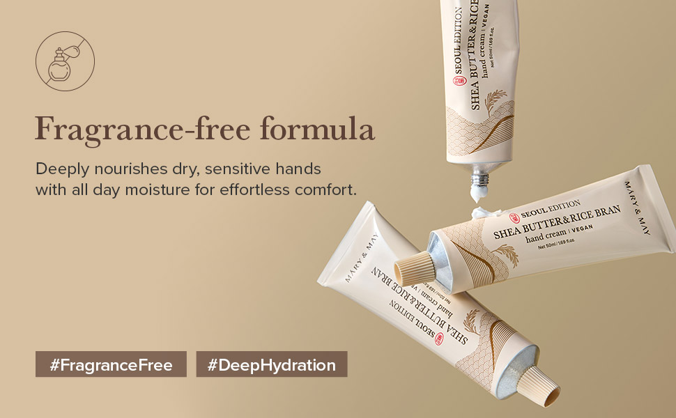 Mary&May SEOUL EDITION Shea Butter & Rice Bran Hand Cream - Korean  Fragrance Free Nourishing Vegan Hand Moisturizer for Soft, Healthy Hands -  Non Greasy Velvet Hand Butter, 1.69oz. : Amazon.ca: Beauty