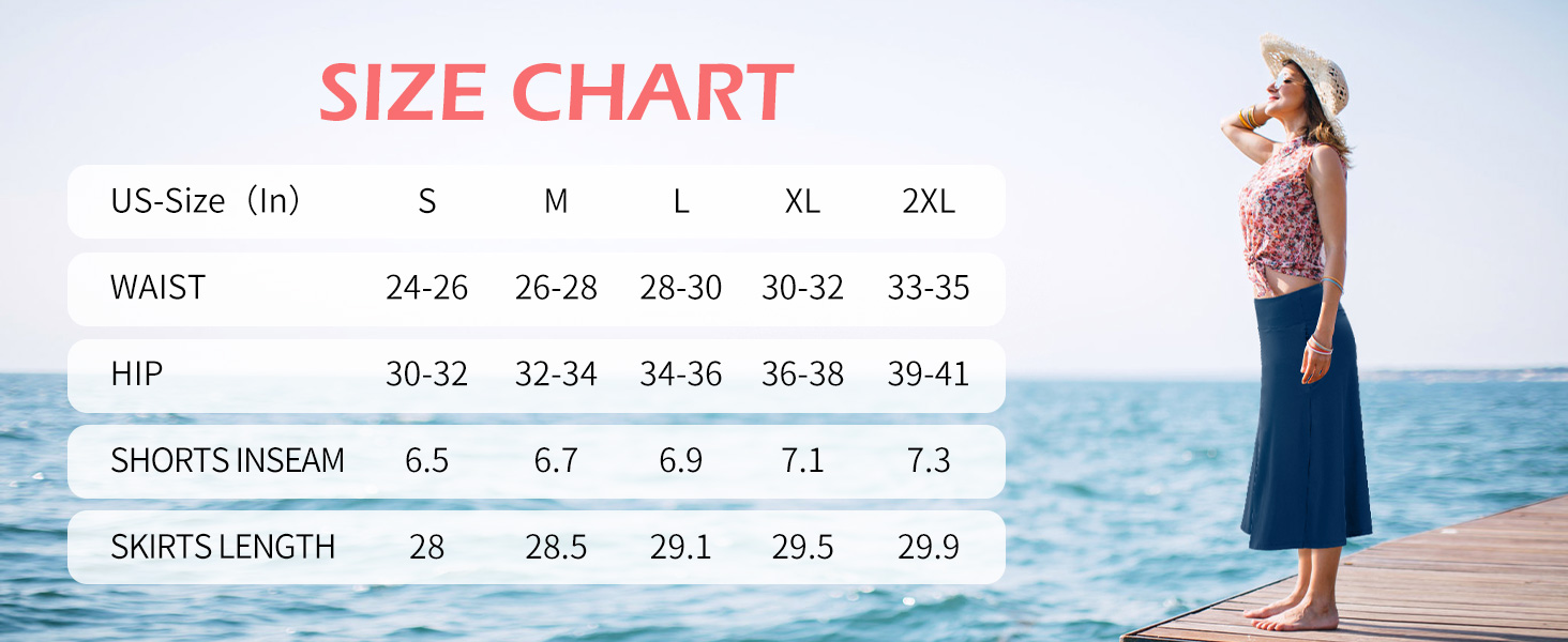 Women's Midi Length Skorts