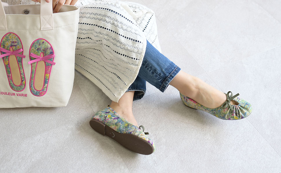 【新品】クロールバリエ　抗菌防臭　洗える軽量　シークレットヒールバレエシューズ バレエシューズ 幅広 甲高 レディース 痛くない 25cm 21cm