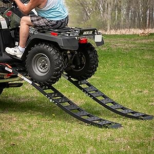 Black Widow Aluminum S-Curve Dual Runner Folding ATV Ramps AFS-3018-B
