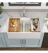 33 White Farm Sink Workstation - Fulorni 33