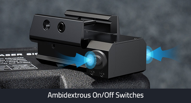 EZshoot Best Pistol Laser Sight with Ambidextrous On/Off Switches for Convenient Shooting