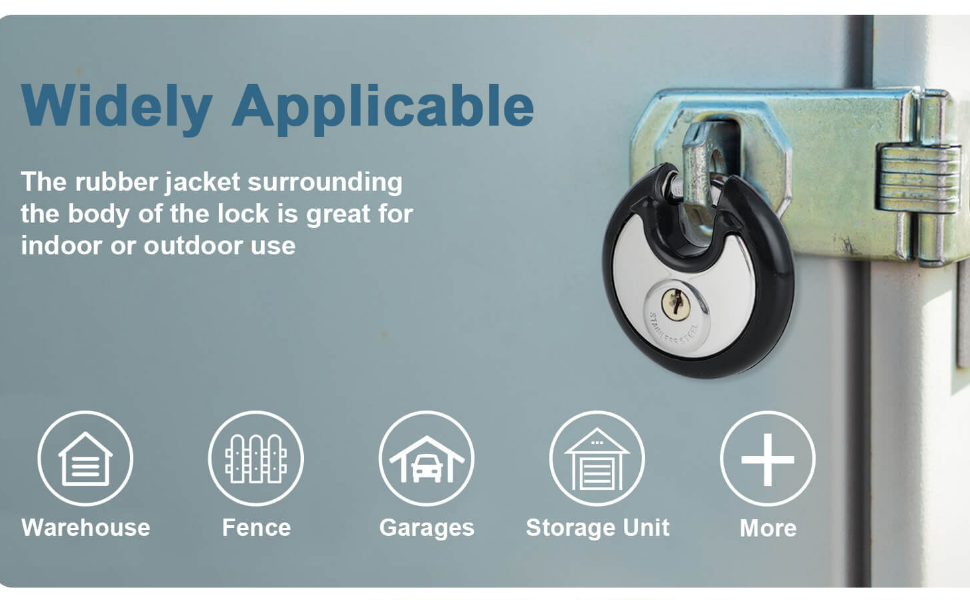 DAYGOS Outdoor Padlock for Storage Unit with Same Key, Waterproof