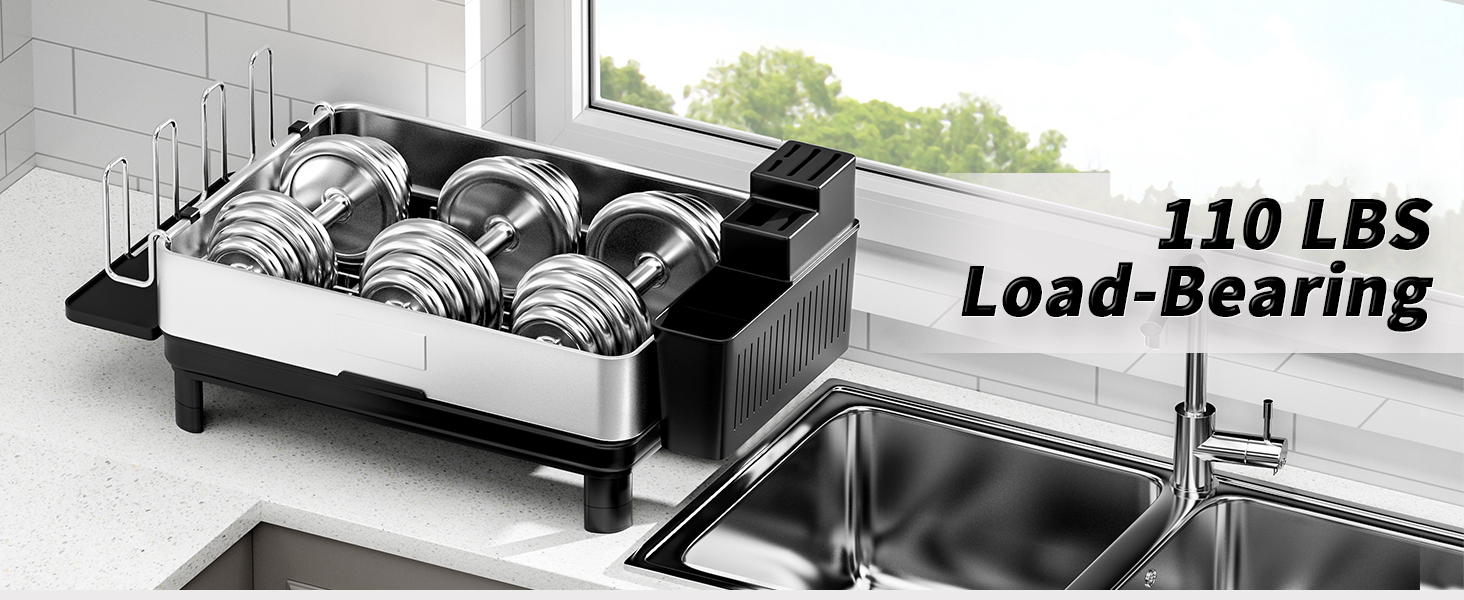 extra large dish drying rack
