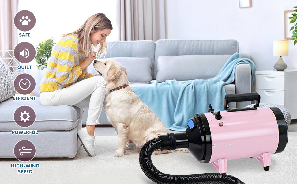 VOLKWELL 2800W Dog Hair Dryer Blaster Pet Grooming Hair Dryer Dog