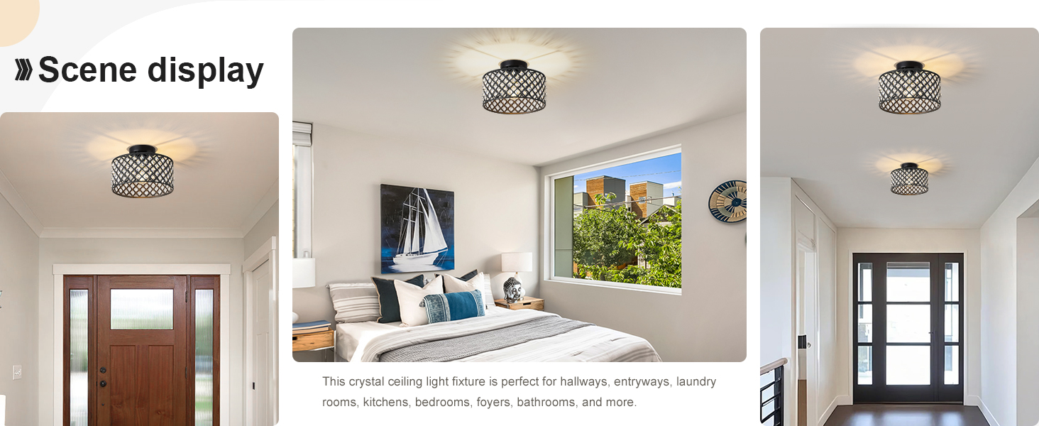 Semi Flush Mount Ceiling Lighting Fixture