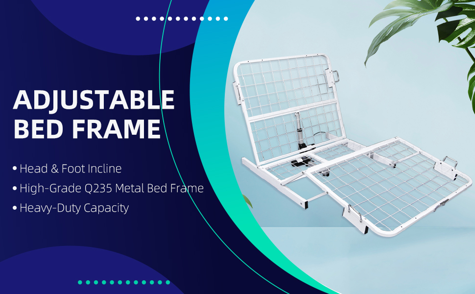 Twin Adjustable Bed Frame with Head and Foot Incline