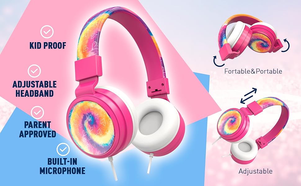 Kidsページ Kids SafeSounds Volume Limited Printed Over Ear Headphones