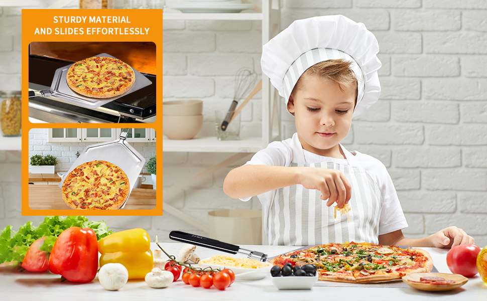 Large Pizza Peel 16 inch,DANWEITESI Pizza Peel Extra Large Pizza Paddle Stainless
