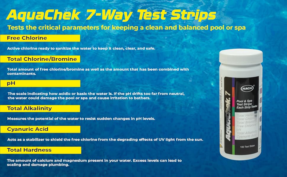 AquaChek 551236 7Way 100 Count Pool Water Test Strips Amazon.ca