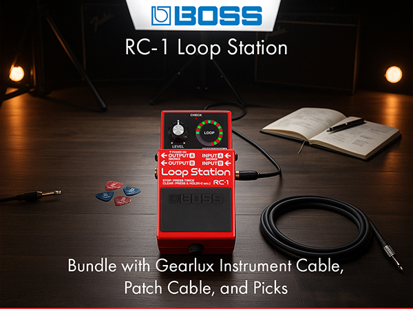 Amazon.com: Boss RC-1 Loop Station Bundle with Gearlux