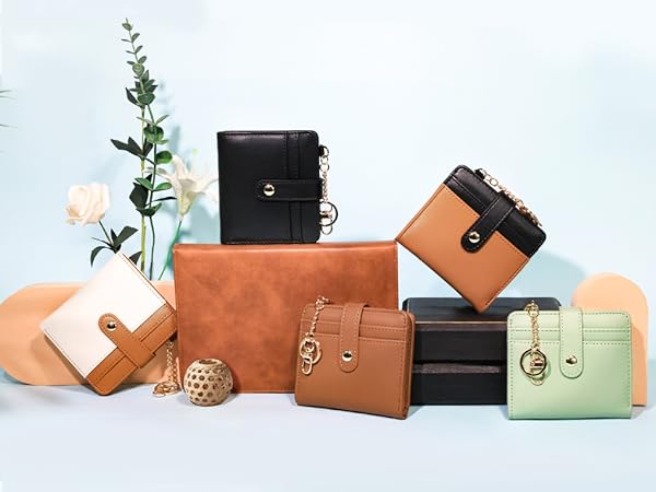 PU Leather Bifold Cash Zipper Travel Wallet