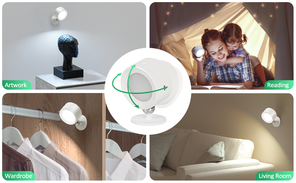 LED Wall Sconces 2 Pcs with Remote, Wall Mounted Lights Rechargeable