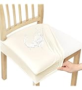 Smiry Waterproof Seat Covers for Chairs Set of 4, Stretch Pu Leather Removable Washable Dining Ro...