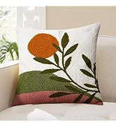 Adabana Boho Decorative Throw Pillow Cover 18x18 Inch Farmhouse Tufted Pillow Covers for Bed Couc...