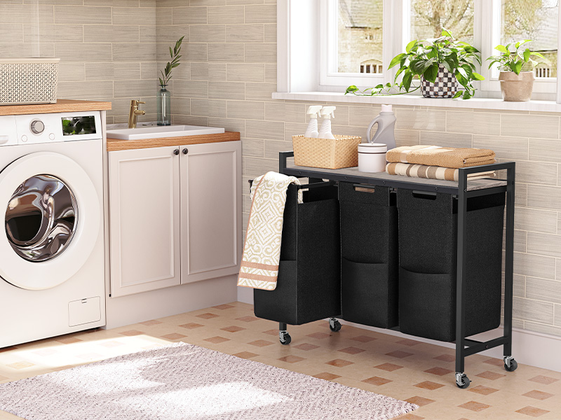 Amazon.com: HOOBRO Laundry Sorter 3 Section, Laundry Hamper