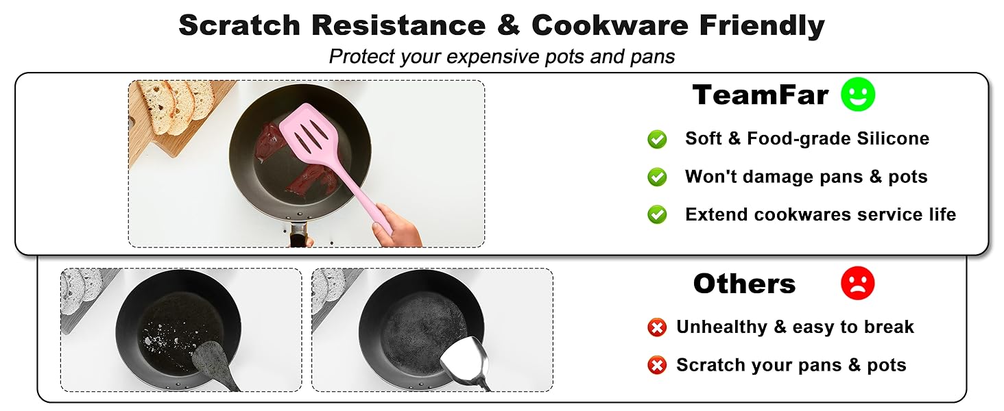 Pink Silicone Cooking Utensil Set of 7