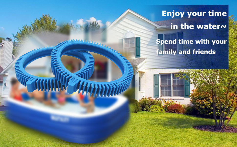 2 Pack Pool Cleaner Tires Fits for Poolvergnuegen Pool