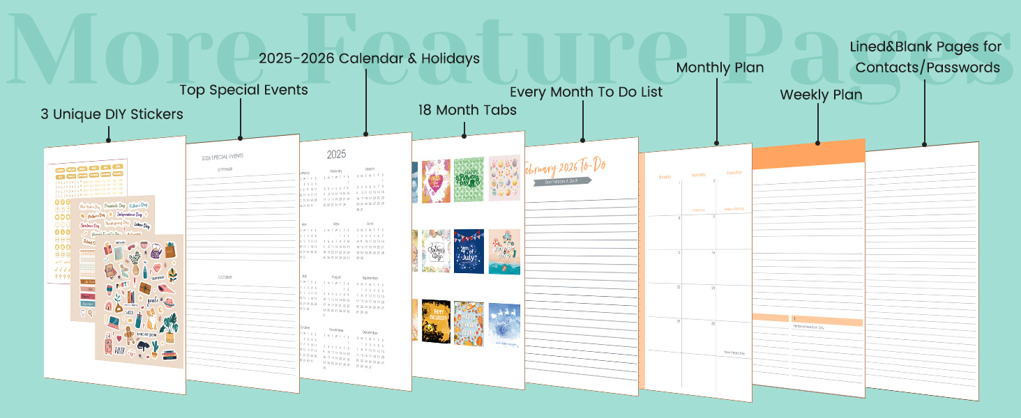 2 year monthly planner 2025-2026
