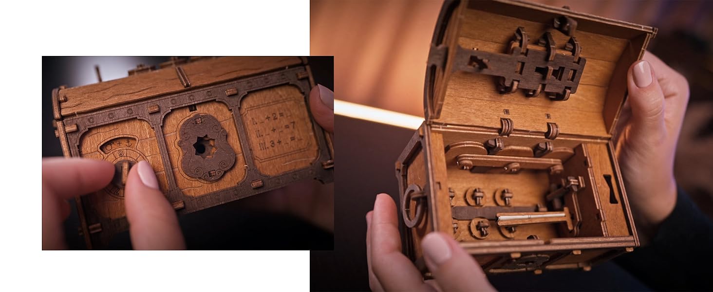 Amazon.com: WOODEN.CITY Treasure Chest Escape Room in a Box - Hard ...