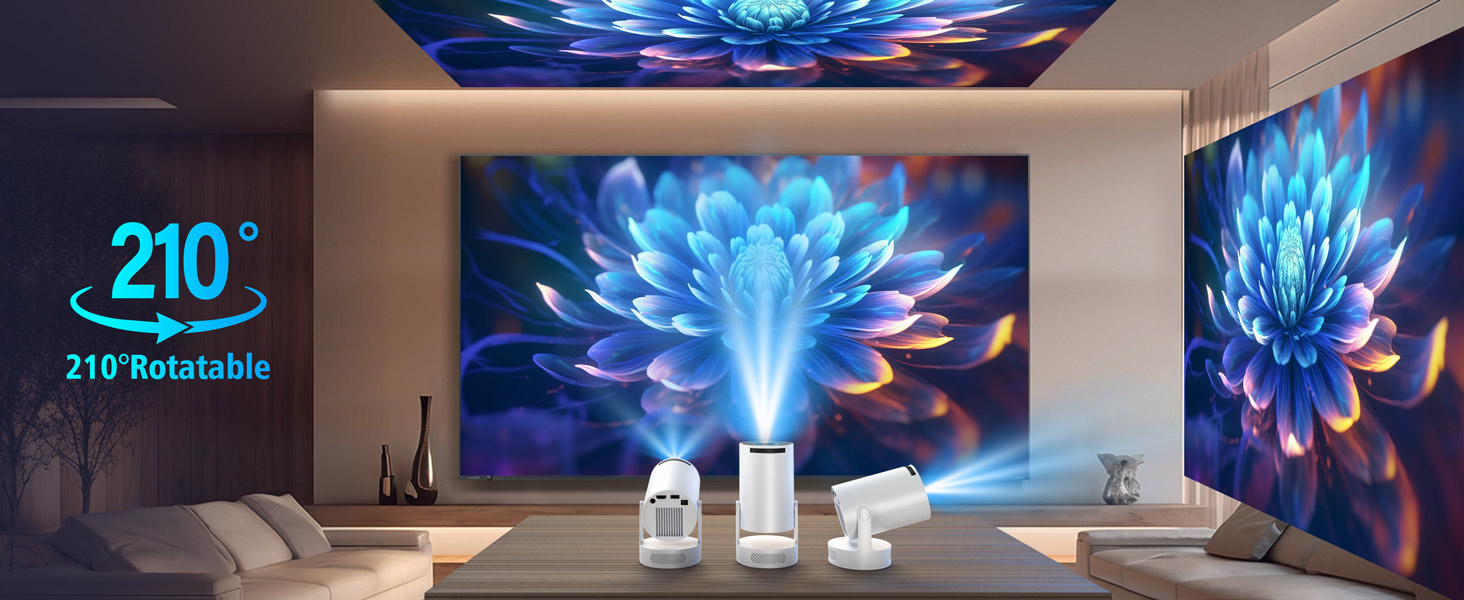 Android 11 interface on projector