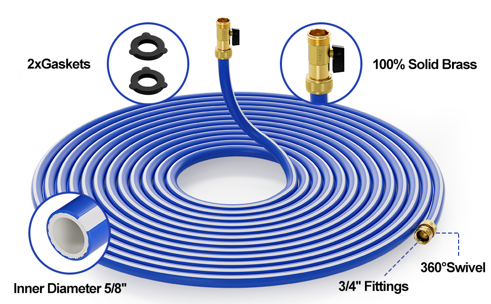 SPECILITE Garden Hose 5/8" X 50 Ft, Reusable & Custom