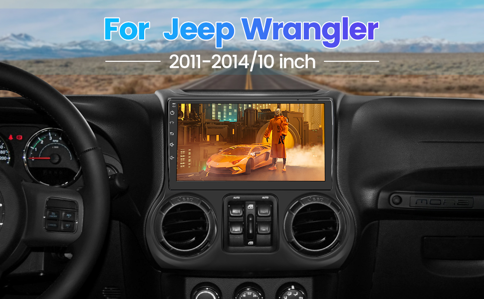 Car Radio Stereo 10 inch Touch Screen for Jeep Wrangler