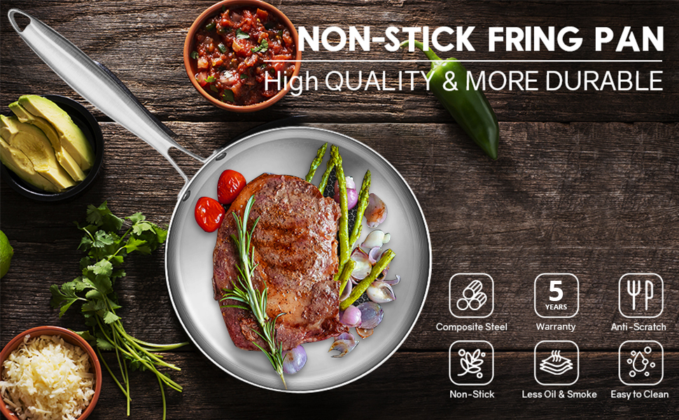 inalsa, cookware, triply, fry pan, stainless steel