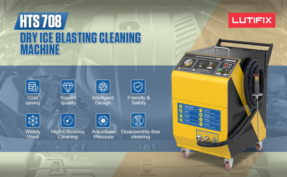 LUTIFIX Dry Ice Blasting Cleaning Machine, Dry Ice Blast