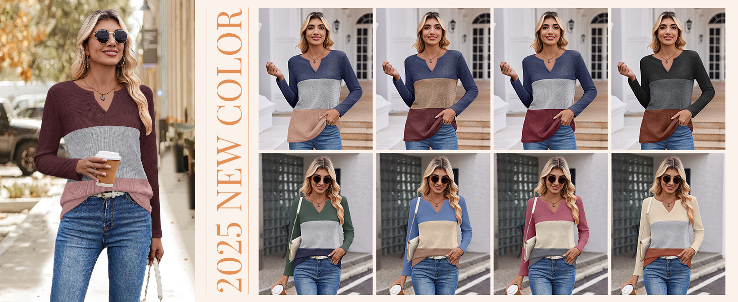 zeagoo waffle knit tops 2025 new color