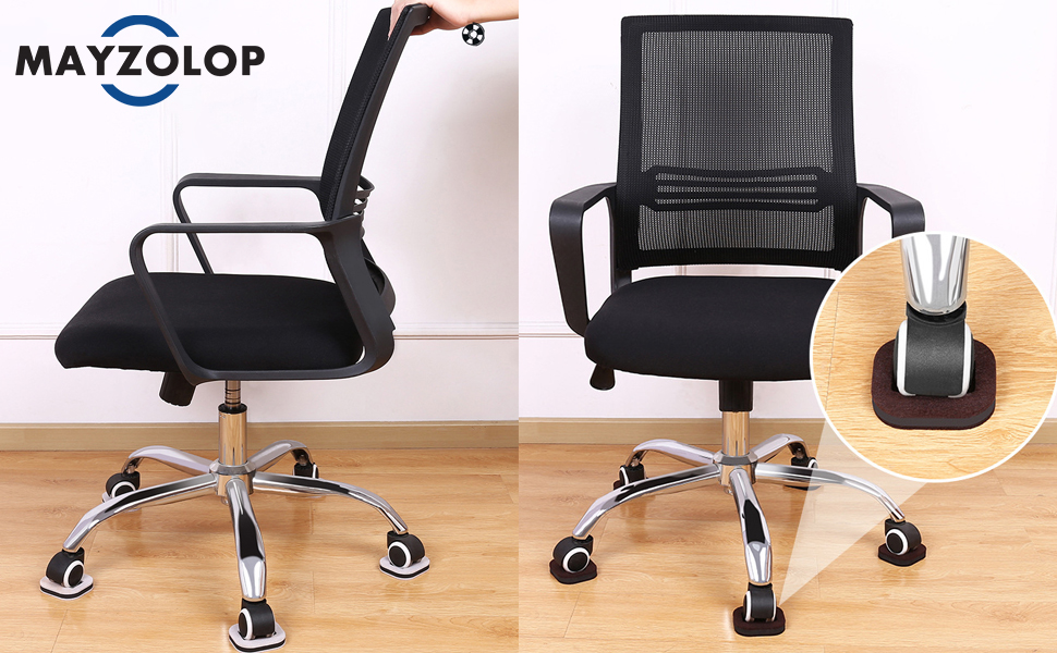 Felt Caster Cups Felt Pads Bottom 12Pack,MAYZOLOP Furniture Coasters