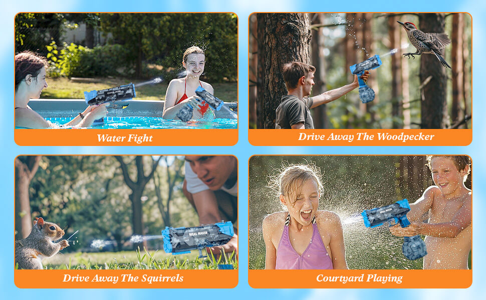 Amazon.com: Water Guns for Adults, Strongest Shooter Water Pistol Automatic  Electric Water Gun High Pressure Powerful Water Squirt Gun, 26FT Long Range  Water Gun Pistol Watergun Toy for Summer : Toys &