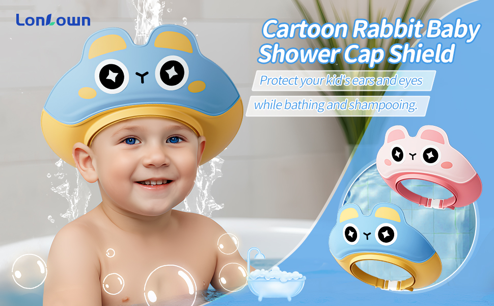 toddler shower cap,hair washing hat for toddlers,bath hat,bath visor for kids,bath visor baby
