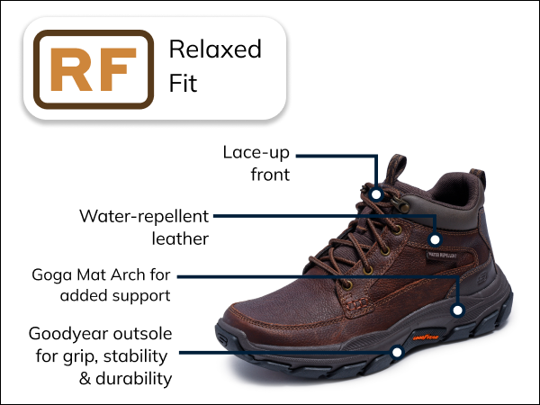 relaxed fit skechers respected boswell boot