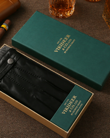 Fur Lined Leather Gloves Men