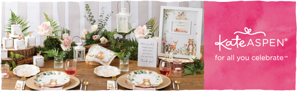 kate aspen woodland baby shower