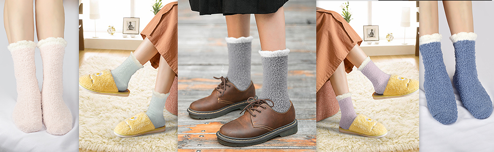 fuzzy socks for women