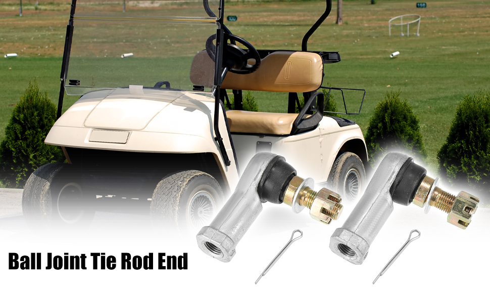X AUTOHAUX Pair Golf Cart Ball Joint Tie Rod End for EZGO