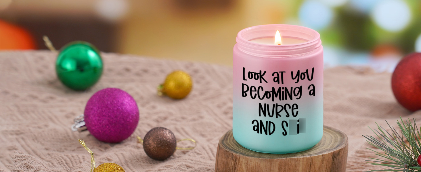 nurse gifts for women, funny nurse gifts, nurse candle, nursing gifts for new grad nurses, lpn gifts