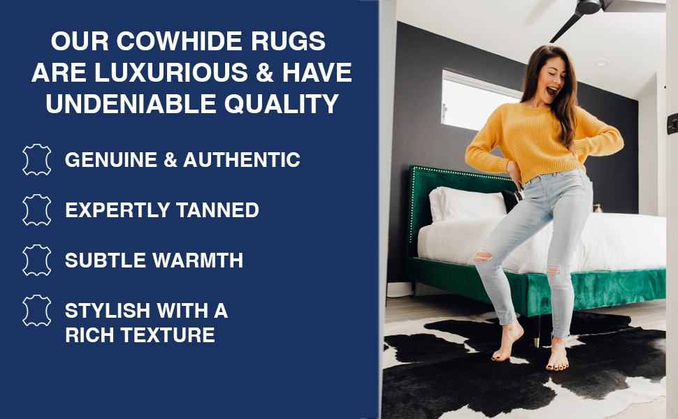 Cowhides Direct Genuine Cowhide Rug Black & White Rug for