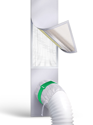 portable ac door vent kit